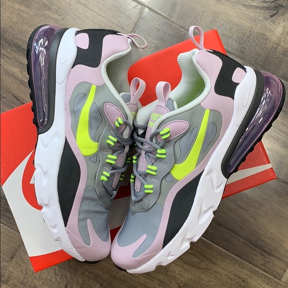 Nike Shoes - NIKE AIR MAX 270 REACT GS particle grey/lemon veno